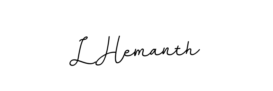 Use a signature maker to create a handwritten signature online. With this signature software, you can design (BallpointsItalic-DORy9) your own signature for name L Hemanth. L Hemanth signature style 11 images and pictures png