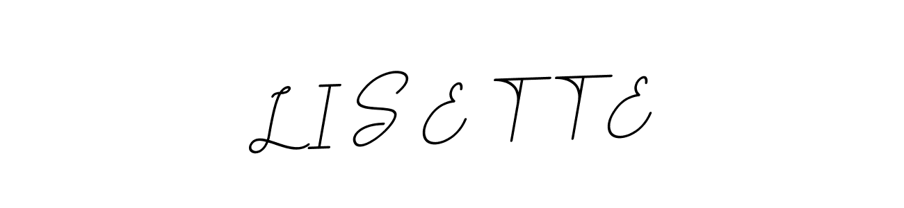 Also we have L I S E T T E name is the best signature style. Create professional handwritten signature collection using BallpointsItalic-DORy9 autograph style. L I S E T T E signature style 11 images and pictures png