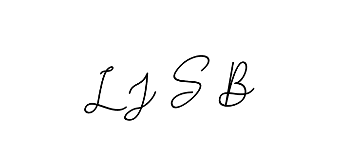 You should practise on your own different ways (BallpointsItalic-DORy9) to write your name (L J S B) in signature. don't let someone else do it for you. L J S B signature style 11 images and pictures png
