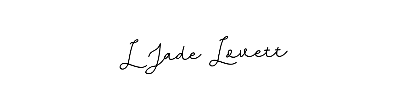 It looks lik you need a new signature style for name L Jade Lovett. Design unique handwritten (BallpointsItalic-DORy9) signature with our free signature maker in just a few clicks. L Jade Lovett signature style 11 images and pictures png