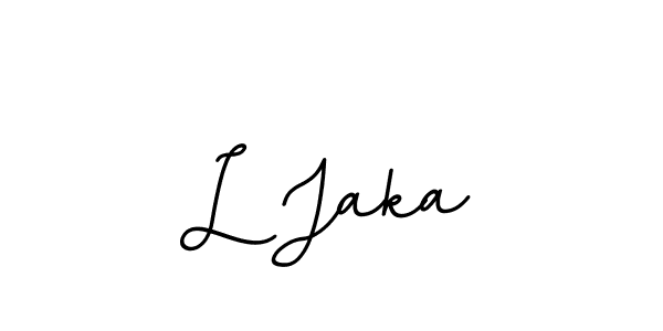 if you are searching for the best signature style for your name L Jaka. so please give up your signature search. here we have designed multiple signature styles  using BallpointsItalic-DORy9. L Jaka signature style 11 images and pictures png