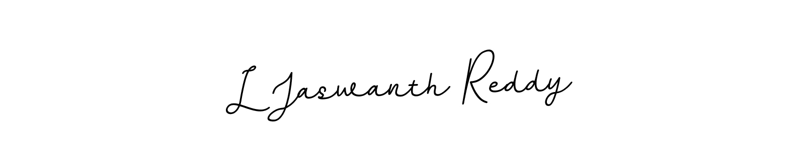 Make a beautiful signature design for name L Jaswanth Reddy. With this signature (BallpointsItalic-DORy9) style, you can create a handwritten signature for free. L Jaswanth Reddy signature style 11 images and pictures png