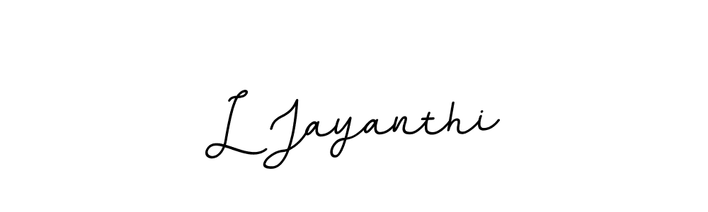 Make a beautiful signature design for name L Jayanthi. With this signature (BallpointsItalic-DORy9) style, you can create a handwritten signature for free. L Jayanthi signature style 11 images and pictures png