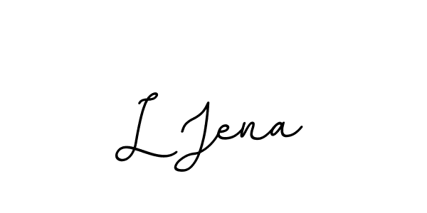 How to make L Jena name signature. Use BallpointsItalic-DORy9 style for creating short signs online. This is the latest handwritten sign. L Jena signature style 11 images and pictures png
