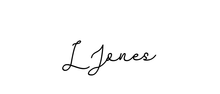 Create a beautiful signature design for name L Jones. With this signature (BallpointsItalic-DORy9) fonts, you can make a handwritten signature for free. L Jones signature style 11 images and pictures png