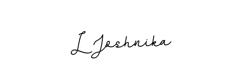 L Joshnika stylish signature style. Best Handwritten Sign (BallpointsItalic-DORy9) for my name. Handwritten Signature Collection Ideas for my name L Joshnika. L Joshnika signature style 11 images and pictures png