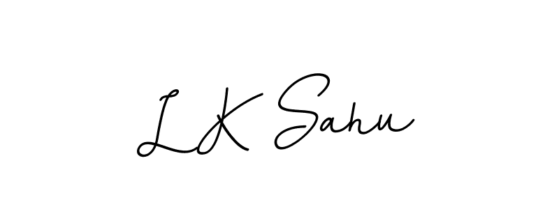 Create a beautiful signature design for name L K Sahu. With this signature (BallpointsItalic-DORy9) fonts, you can make a handwritten signature for free. L K Sahu signature style 11 images and pictures png