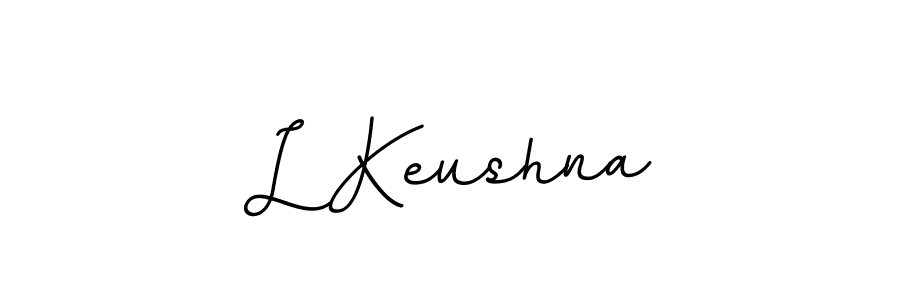 Create a beautiful signature design for name L Keushna. With this signature (BallpointsItalic-DORy9) fonts, you can make a handwritten signature for free. L Keushna signature style 11 images and pictures png