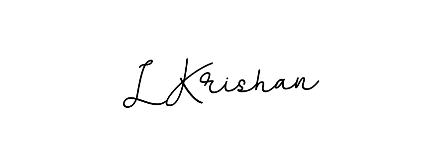 The best way (BallpointsItalic-DORy9) to make a short signature is to pick only two or three words in your name. The name L Krishan include a total of six letters. For converting this name. L Krishan signature style 11 images and pictures png