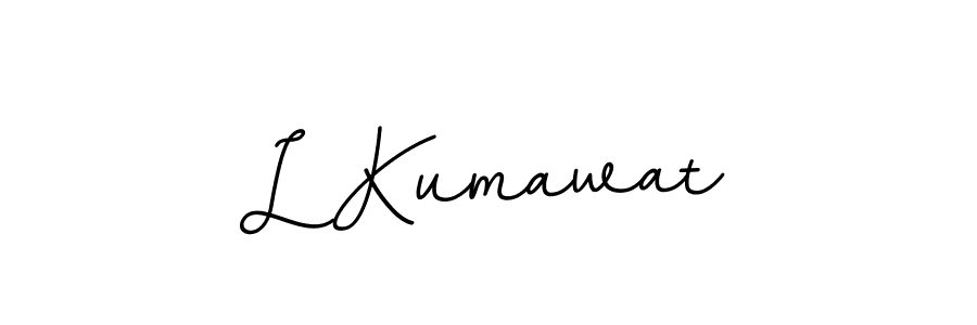 Design your own signature with our free online signature maker. With this signature software, you can create a handwritten (BallpointsItalic-DORy9) signature for name L Kumawat. L Kumawat signature style 11 images and pictures png