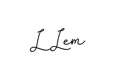 Design your own signature with our free online signature maker. With this signature software, you can create a handwritten (BallpointsItalic-DORy9) signature for name L Lem. L Lem signature style 11 images and pictures png