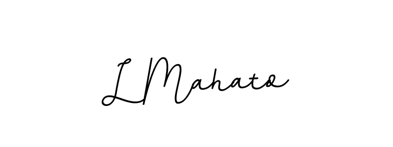 How to make L Mahato name signature. Use BallpointsItalic-DORy9 style for creating short signs online. This is the latest handwritten sign. L Mahato signature style 11 images and pictures png