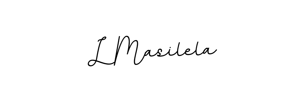 The best way (BallpointsItalic-DORy9) to make a short signature is to pick only two or three words in your name. The name L Masilela include a total of six letters. For converting this name. L Masilela signature style 11 images and pictures png