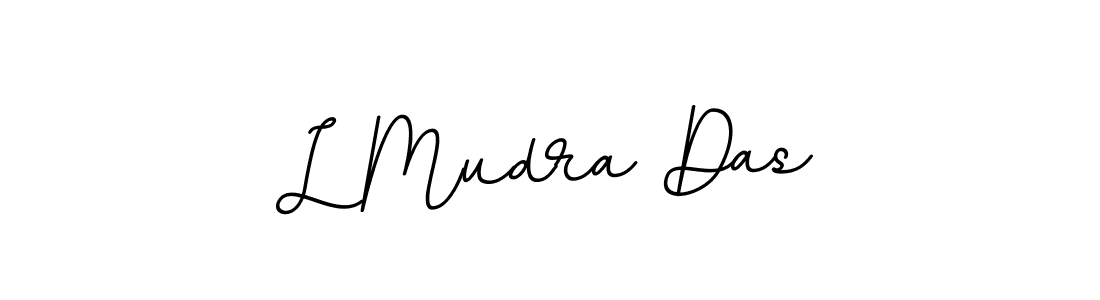 How to make L Mudra Das name signature. Use BallpointsItalic-DORy9 style for creating short signs online. This is the latest handwritten sign. L Mudra Das signature style 11 images and pictures png