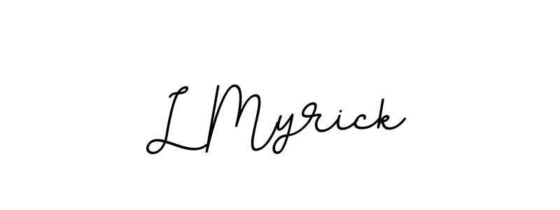 Create a beautiful signature design for name L Myrick. With this signature (BallpointsItalic-DORy9) fonts, you can make a handwritten signature for free. L Myrick signature style 11 images and pictures png