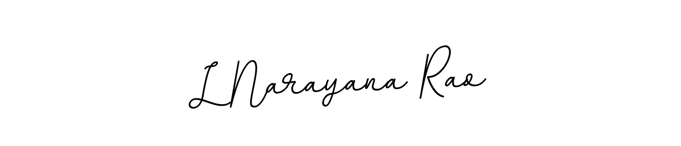 Use a signature maker to create a handwritten signature online. With this signature software, you can design (BallpointsItalic-DORy9) your own signature for name L Narayana Rao. L Narayana Rao signature style 11 images and pictures png