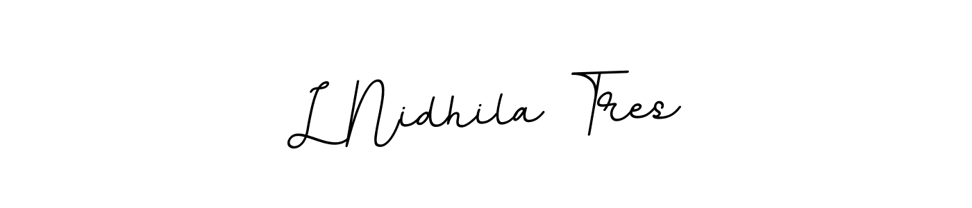 It looks lik you need a new signature style for name L Nidhila Tres. Design unique handwritten (BallpointsItalic-DORy9) signature with our free signature maker in just a few clicks. L Nidhila Tres signature style 11 images and pictures png