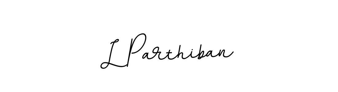 Use a signature maker to create a handwritten signature online. With this signature software, you can design (BallpointsItalic-DORy9) your own signature for name L Parthiban. L Parthiban signature style 11 images and pictures png