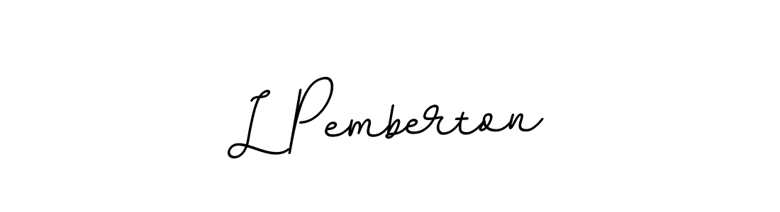 Make a beautiful signature design for name L Pemberton. With this signature (BallpointsItalic-DORy9) style, you can create a handwritten signature for free. L Pemberton signature style 11 images and pictures png