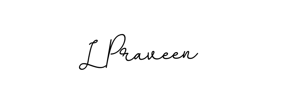 Make a beautiful signature design for name L Praveen. With this signature (BallpointsItalic-DORy9) style, you can create a handwritten signature for free. L Praveen signature style 11 images and pictures png