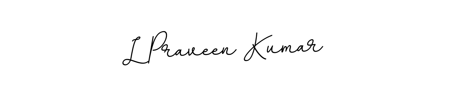 Use a signature maker to create a handwritten signature online. With this signature software, you can design (BallpointsItalic-DORy9) your own signature for name L Praveen Kumar. L Praveen Kumar signature style 11 images and pictures png