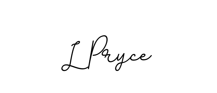 The best way (BallpointsItalic-DORy9) to make a short signature is to pick only two or three words in your name. The name L Pryce include a total of six letters. For converting this name. L Pryce signature style 11 images and pictures png