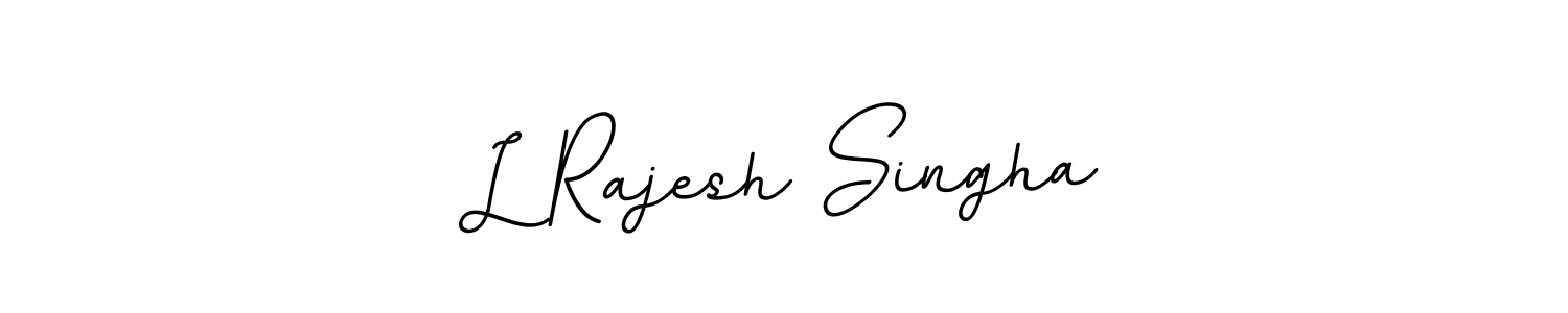 Create a beautiful signature design for name L Rajesh Singha. With this signature (BallpointsItalic-DORy9) fonts, you can make a handwritten signature for free. L Rajesh Singha signature style 11 images and pictures png