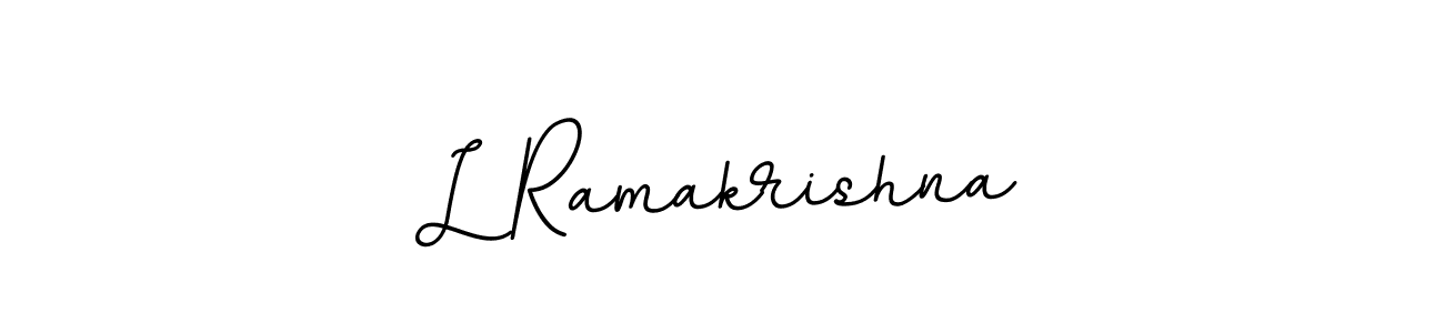 Design your own signature with our free online signature maker. With this signature software, you can create a handwritten (BallpointsItalic-DORy9) signature for name L Ramakrishna. L Ramakrishna signature style 11 images and pictures png