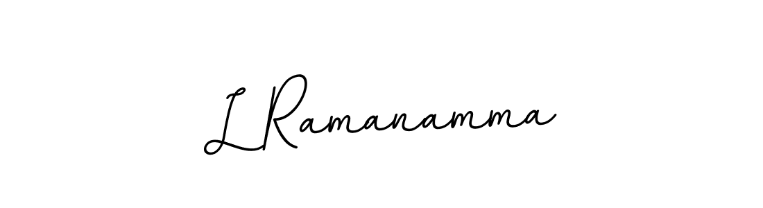 Use a signature maker to create a handwritten signature online. With this signature software, you can design (BallpointsItalic-DORy9) your own signature for name L Ramanamma. L Ramanamma signature style 11 images and pictures png