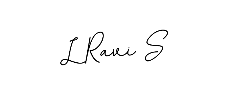 Design your own signature with our free online signature maker. With this signature software, you can create a handwritten (BallpointsItalic-DORy9) signature for name L Ravi S. L Ravi S signature style 11 images and pictures png
