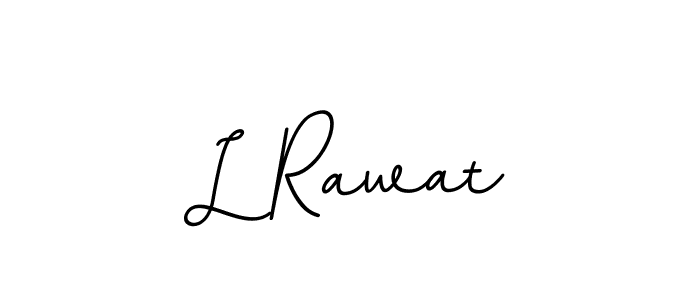 How to make L Rawat name signature. Use BallpointsItalic-DORy9 style for creating short signs online. This is the latest handwritten sign. L Rawat signature style 11 images and pictures png