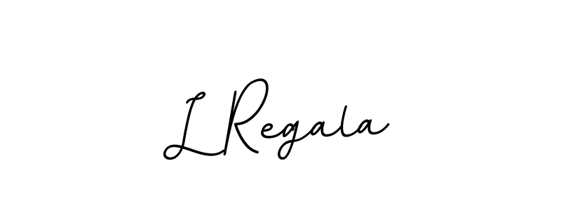 How to make L Regala name signature. Use BallpointsItalic-DORy9 style for creating short signs online. This is the latest handwritten sign. L Regala signature style 11 images and pictures png