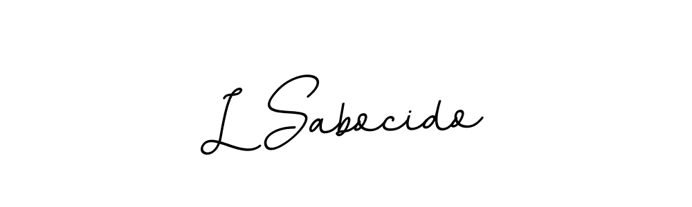 How to make L Sabocido name signature. Use BallpointsItalic-DORy9 style for creating short signs online. This is the latest handwritten sign. L Sabocido signature style 11 images and pictures png