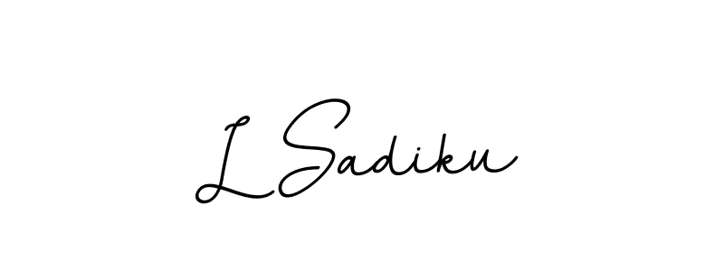 BallpointsItalic-DORy9 is a professional signature style that is perfect for those who want to add a touch of class to their signature. It is also a great choice for those who want to make their signature more unique. Get L Sadiku name to fancy signature for free. L Sadiku signature style 11 images and pictures png