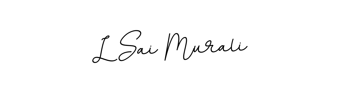 Make a beautiful signature design for name L Sai Murali. With this signature (BallpointsItalic-DORy9) style, you can create a handwritten signature for free. L Sai Murali signature style 11 images and pictures png