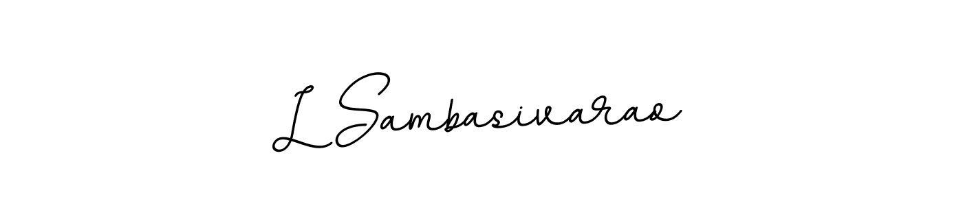 Make a beautiful signature design for name L Sambasivarao. With this signature (BallpointsItalic-DORy9) style, you can create a handwritten signature for free. L Sambasivarao signature style 11 images and pictures png