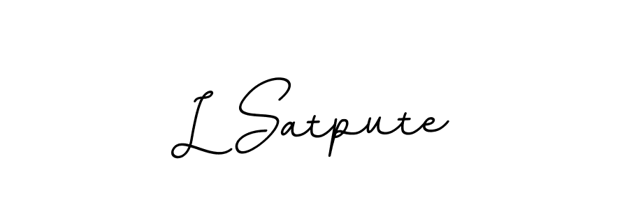 You should practise on your own different ways (BallpointsItalic-DORy9) to write your name (L Satpute) in signature. don't let someone else do it for you. L Satpute signature style 11 images and pictures png