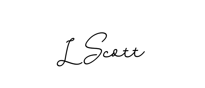 The best way (BallpointsItalic-DORy9) to make a short signature is to pick only two or three words in your name. The name L Scott include a total of six letters. For converting this name. L Scott signature style 11 images and pictures png