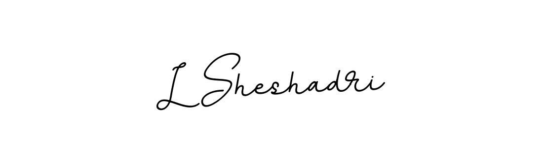 How to make L Sheshadri name signature. Use BallpointsItalic-DORy9 style for creating short signs online. This is the latest handwritten sign. L Sheshadri signature style 11 images and pictures png