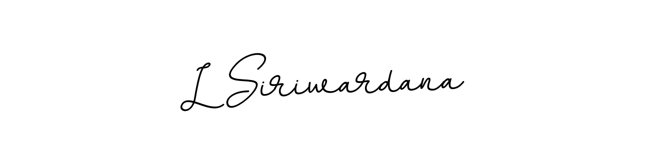 Make a beautiful signature design for name L Siriwardana. With this signature (BallpointsItalic-DORy9) style, you can create a handwritten signature for free. L Siriwardana signature style 11 images and pictures png