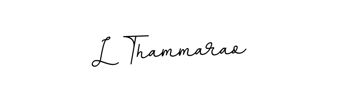 Create a beautiful signature design for name L Thammarao. With this signature (BallpointsItalic-DORy9) fonts, you can make a handwritten signature for free. L Thammarao signature style 11 images and pictures png