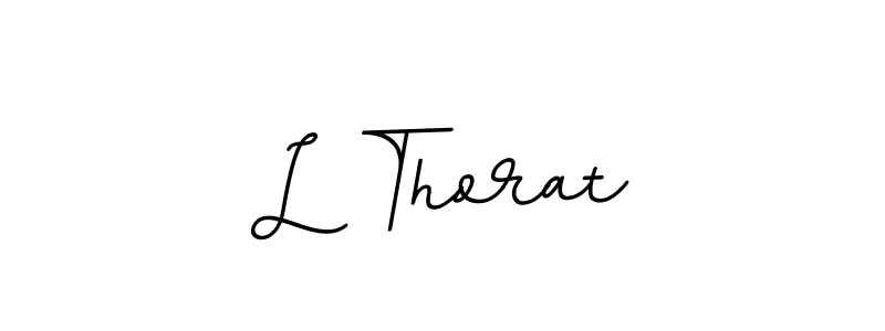 How to make L Thorat name signature. Use BallpointsItalic-DORy9 style for creating short signs online. This is the latest handwritten sign. L Thorat signature style 11 images and pictures png