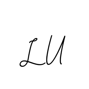 Similarly BallpointsItalic-DORy9 is the best handwritten signature design. Signature creator online .You can use it as an online autograph creator for name L U. L U signature style 11 images and pictures png