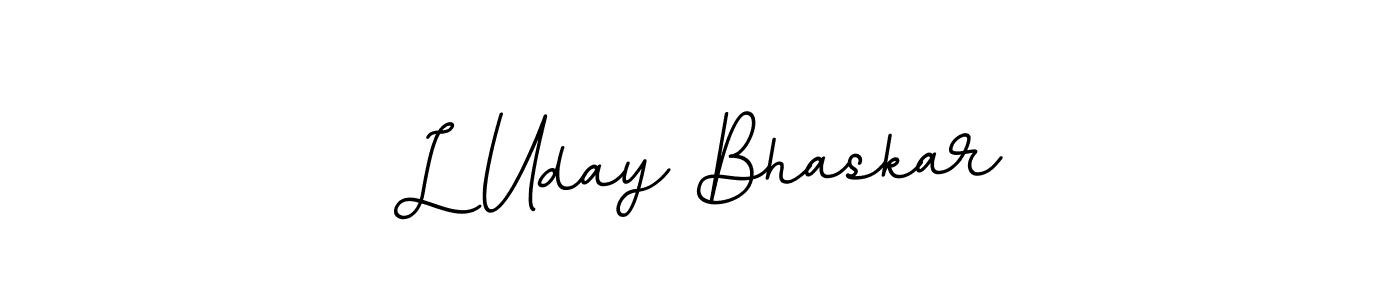 L Uday Bhaskar stylish signature style. Best Handwritten Sign (BallpointsItalic-DORy9) for my name. Handwritten Signature Collection Ideas for my name L Uday Bhaskar. L Uday Bhaskar signature style 11 images and pictures png