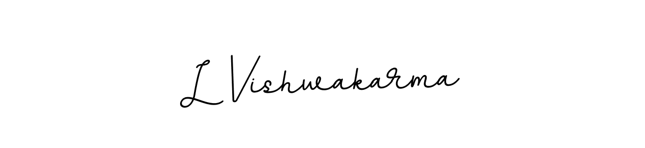 Design your own signature with our free online signature maker. With this signature software, you can create a handwritten (BallpointsItalic-DORy9) signature for name L Vishwakarma. L Vishwakarma signature style 11 images and pictures png