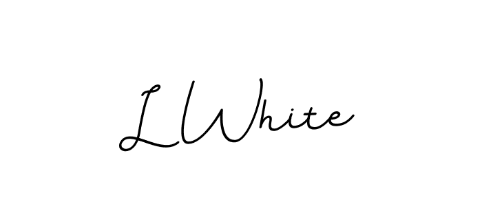 How to make L White name signature. Use BallpointsItalic-DORy9 style for creating short signs online. This is the latest handwritten sign. L White signature style 11 images and pictures png