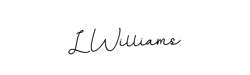 L Williams stylish signature style. Best Handwritten Sign (BallpointsItalic-DORy9) for my name. Handwritten Signature Collection Ideas for my name L Williams. L Williams signature style 11 images and pictures png