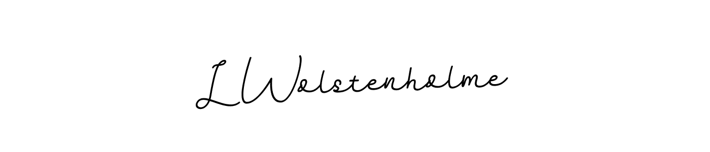 Create a beautiful signature design for name L Wolstenholme. With this signature (BallpointsItalic-DORy9) fonts, you can make a handwritten signature for free. L Wolstenholme signature style 11 images and pictures png