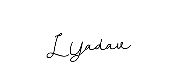 Create a beautiful signature design for name L Yadav. With this signature (BallpointsItalic-DORy9) fonts, you can make a handwritten signature for free. L Yadav signature style 11 images and pictures png