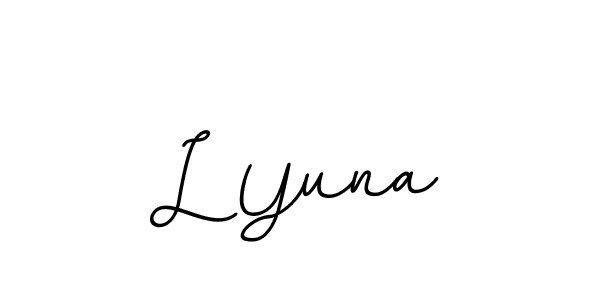 L Yuna stylish signature style. Best Handwritten Sign (BallpointsItalic-DORy9) for my name. Handwritten Signature Collection Ideas for my name L Yuna. L Yuna signature style 11 images and pictures png